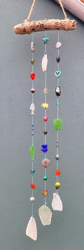 Three-Strand Seaglass & Driftwood Suncatcher