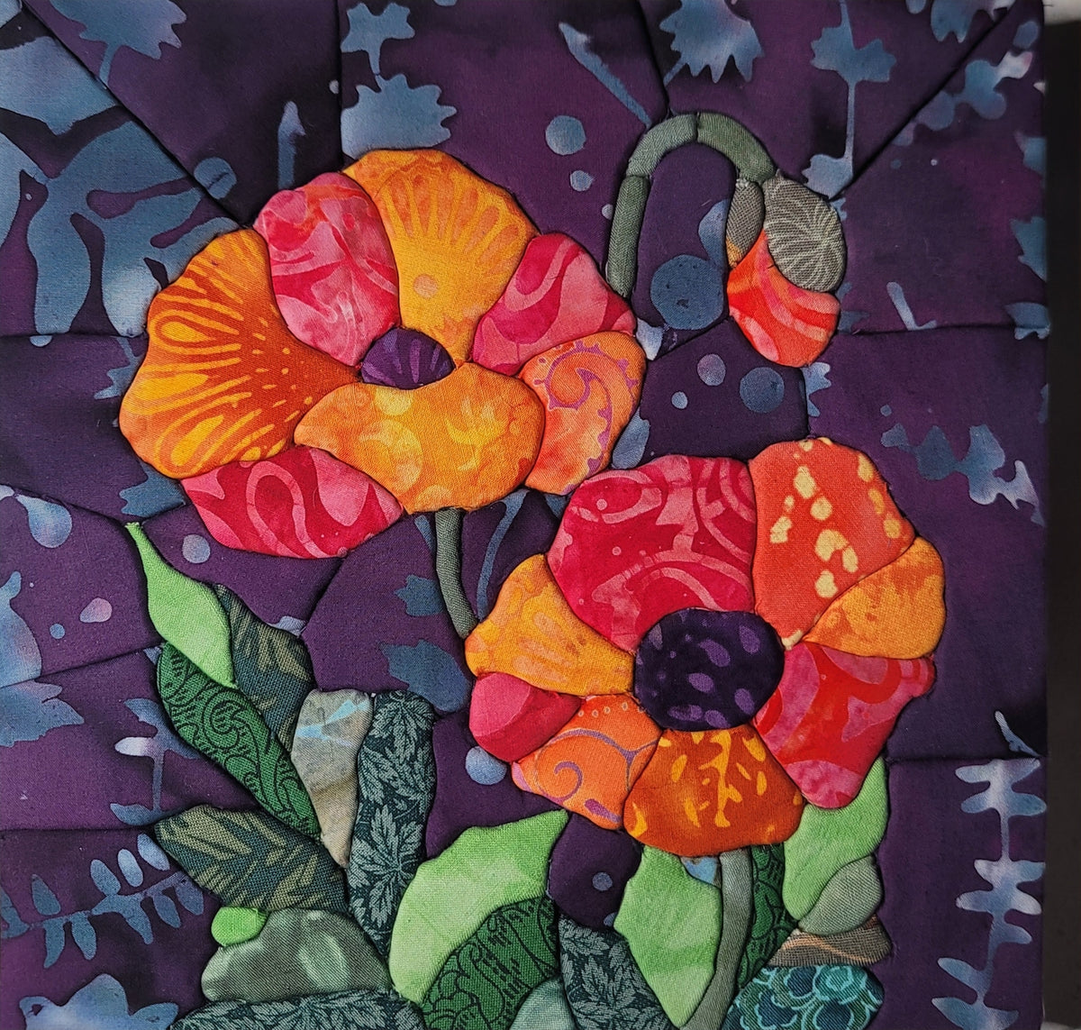 Poppies Kinusaiga Art Kit 8" x 8"